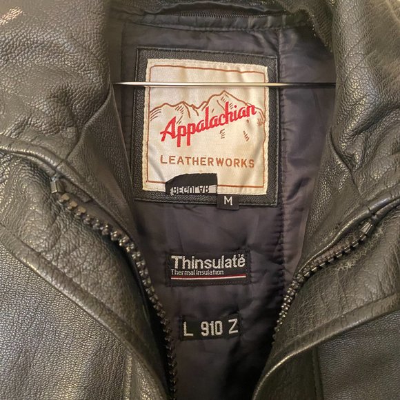Appalachian Leatherworks Genuine Black Leather Jacket - Picture 4 of 10